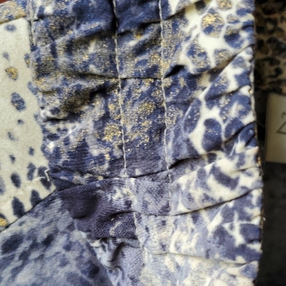 Chico's Blue Utility Jacket with Versatile Designgold Mettalic Accents - Picture 11 of 15